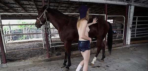  Petite Teen Kristy May Gets Fucked In Horse Stable By Johnny